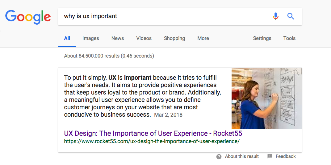 google featured snippets